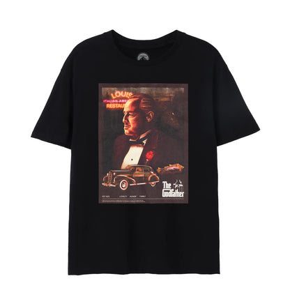 Black - Front - The Godfather Mens Italian Restaurant T-Shirt