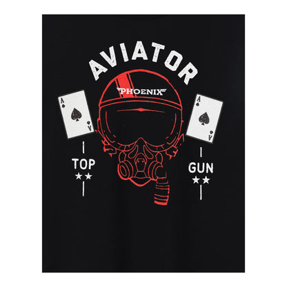 Blue - Side - Top Gun Mens Aviator T-Shirt