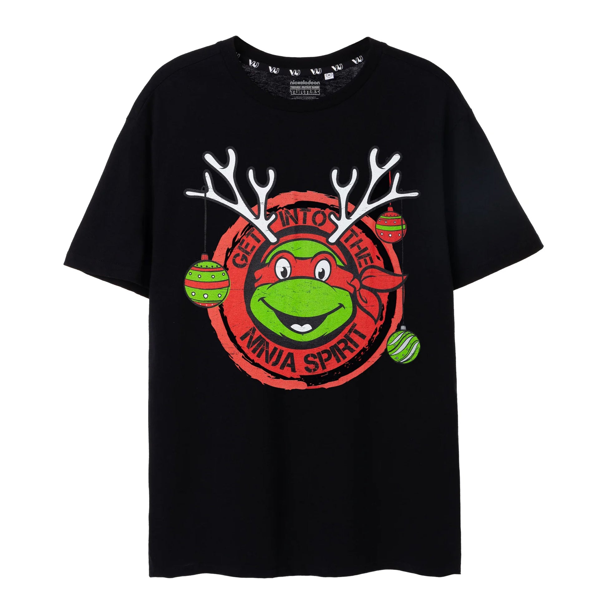 Black - Front - Teenage Mutant Ninja Turtles Mens Get Into The Ninja Spirit Short-Sleeved T-Shirt