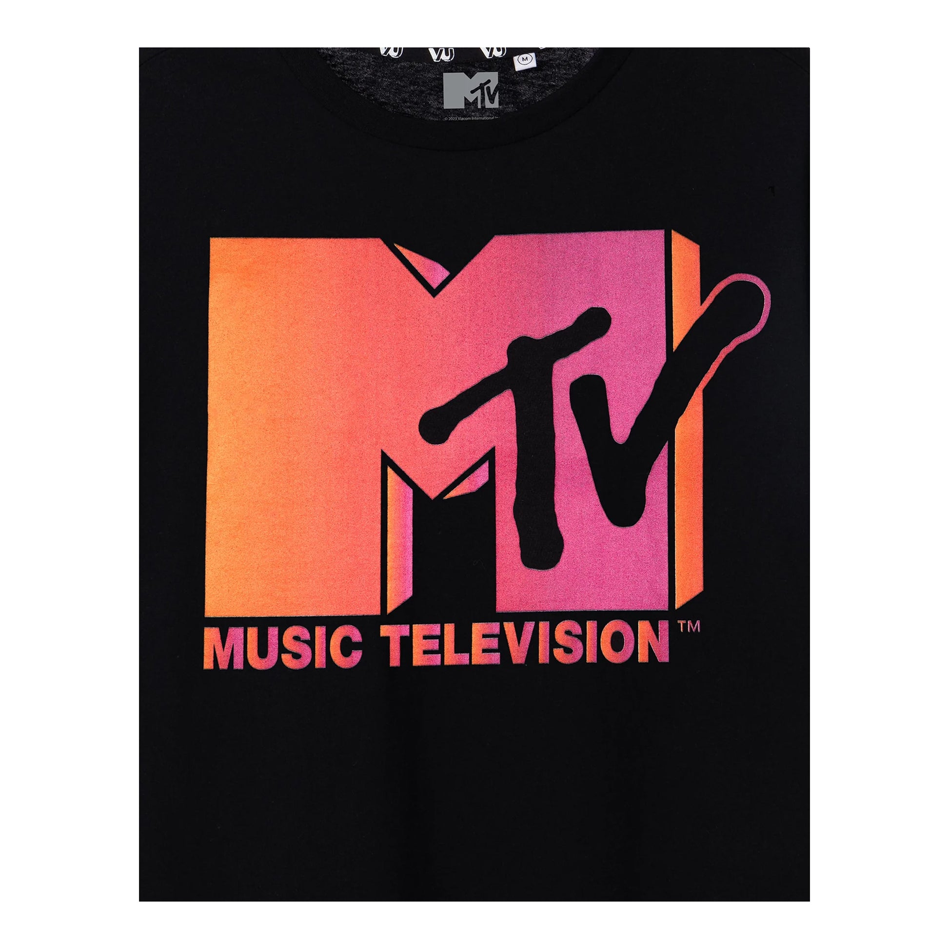 Black - Side - MTV Mens Ombre T-Shirt