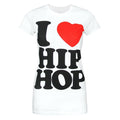 White-Black-Red - Front - Goodie Two Sleeves Womens-Ladies I Love Hip Hop T-Shirt