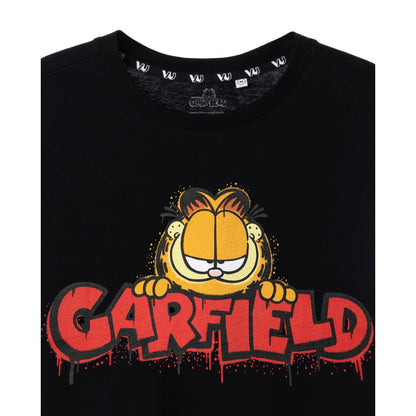 Black - Back - Garfield Mens Graffiti Short-Sleeved T-Shirt