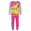 Pink - Front - Pokemon Girls Pikachu Pyjama Set