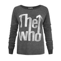 Charcoal - Front - Junk Food Womens-Ladies The Who Oversized Top