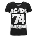 Charcoal - Front - Amplified Mens Jailbreak 74 AC-DC Short-Sleeved T-Shirt
