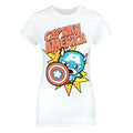 White - Front - Jack Of All Trades Womens-Ladies Captain America Kawaii T-Shirt