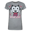 Grey - Front - Goodie Two Sleeves Womens-Ladies Geek Chic Felix The Cat T-Shirt