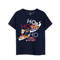 Navy - Front - Paw Patrol Childrens-Kids Ho Ho Ho T-Shirt
