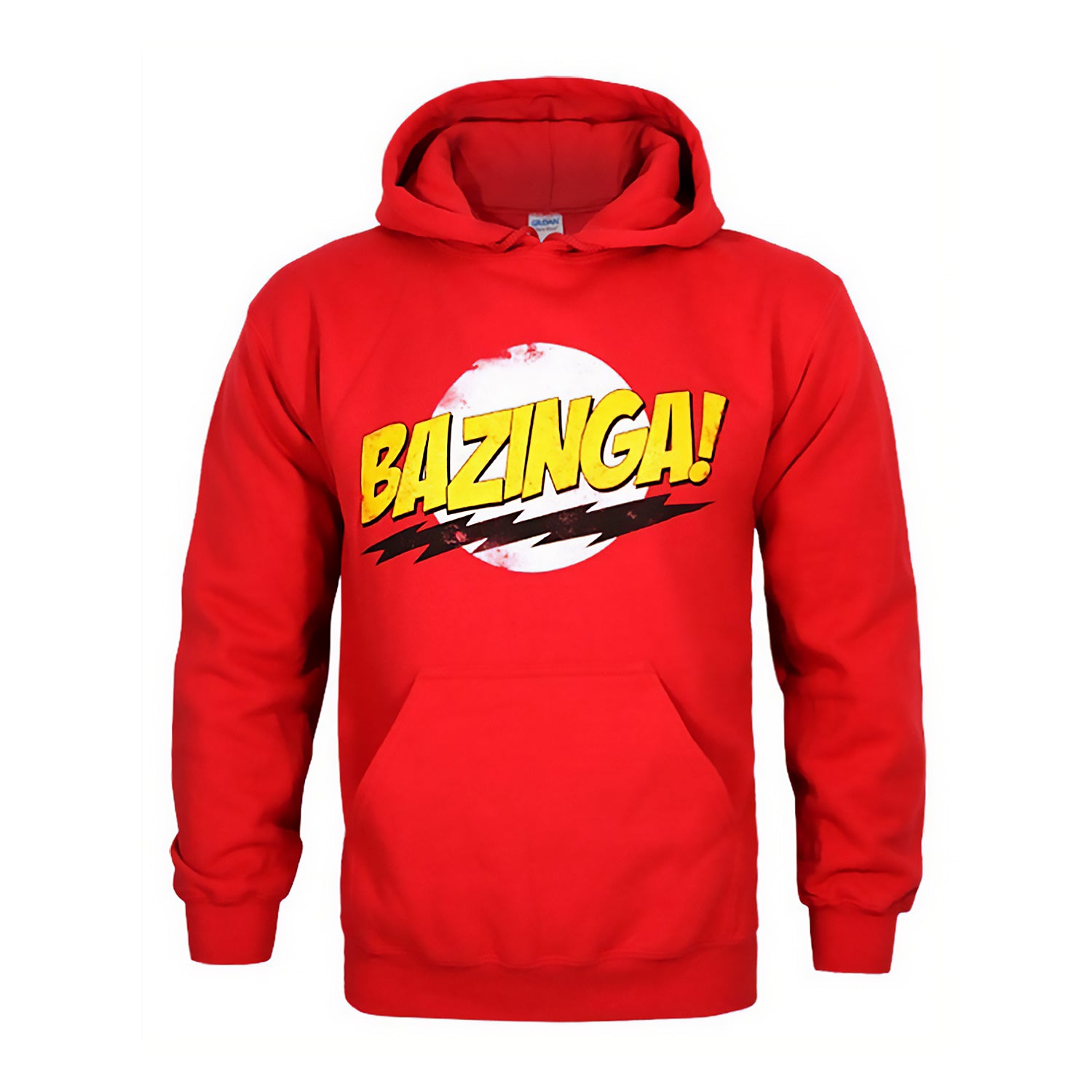 Red - Front - Big Bang Theory Mens Bazinga! Hoodie