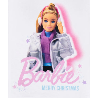 White - Side - Barbie Womens-Ladies Christmas T-Shirt