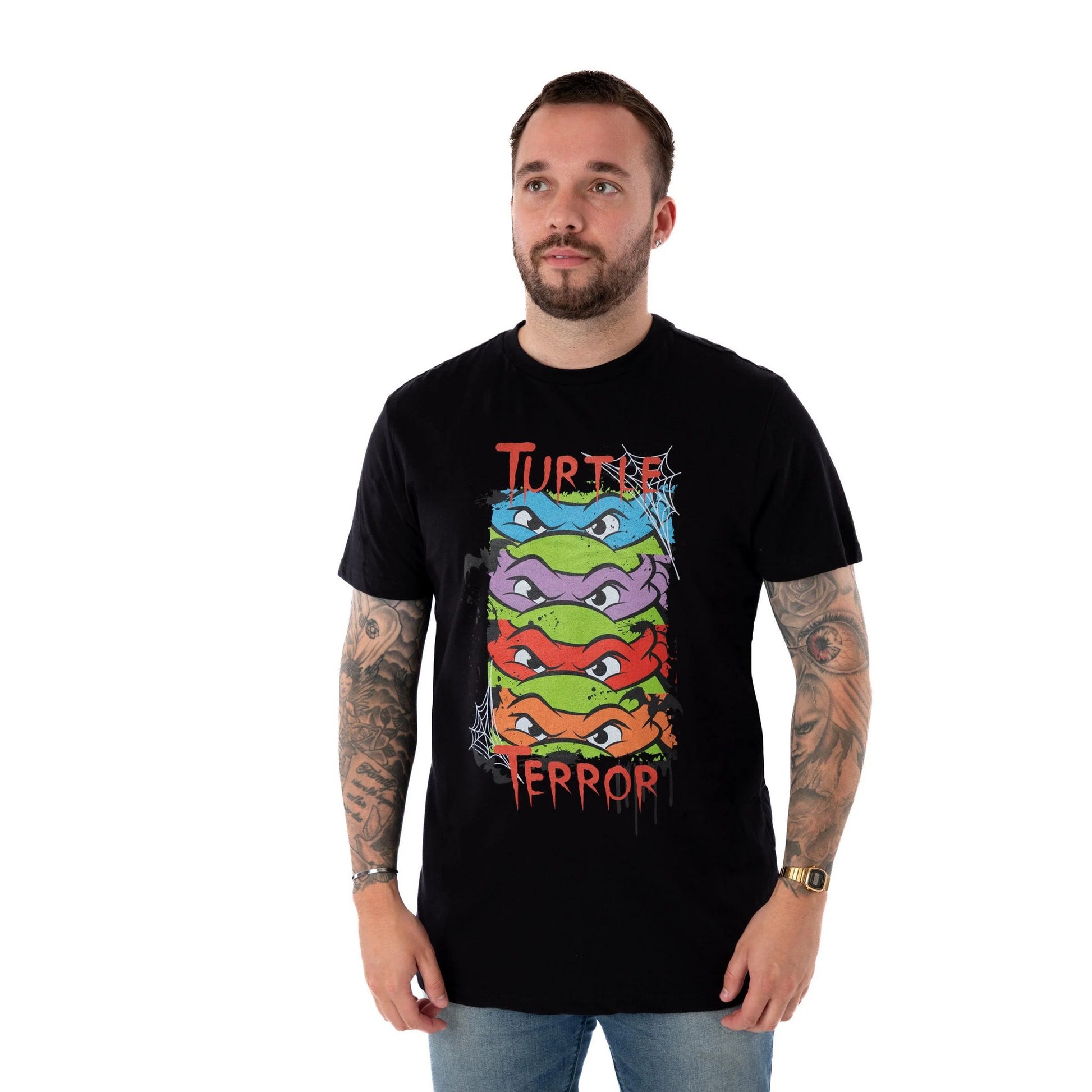 Black - Side - Teenage Mutant Ninja Turtles Mens Terror T-Shirt