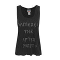 Black - Front - Junk Food Womens-Ladies Where´s The After Party Tank Top