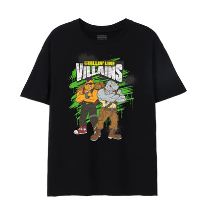 Black - Front - Teenage Mutant Ninja Turtles Mens Villains Bebop & Rocksteady T-Shirt