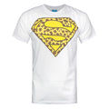 White - Front - Addict Mens Leopard Symbol Superman T-Shirt