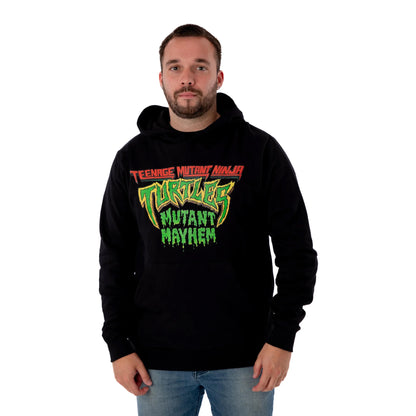 Black - Back - Teenage Mutant Ninja Turtles Mens Mayhem Logo Hoodie