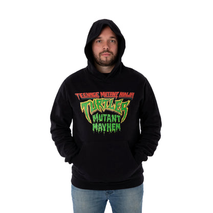 Black - Side - Teenage Mutant Ninja Turtles Mens Mayhem Logo Hoodie