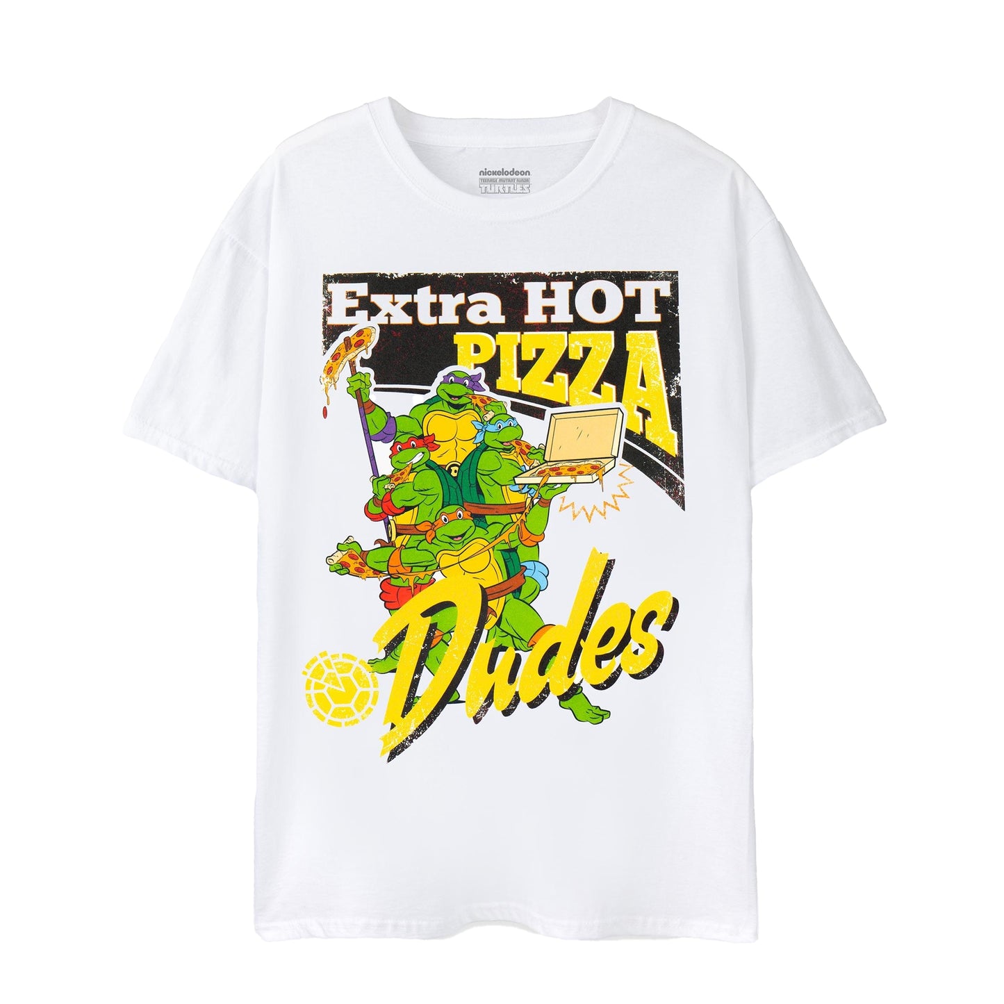 White - Front - Teenage Mutant Ninja Turtles Mens Pizza Dudes T-Shirt