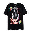 Black - Front - Emily In Paris Womens-Ladies Floral Short-Sleeved T-Shirt