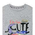 Grey Marl - Back - Rugrats Womens-Ladies I´m Too Cute To Spook T-Shirt