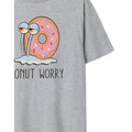 Grey Marl - Side - SpongeBob SquarePants Womens-Ladies Donut Worry T-Shirt