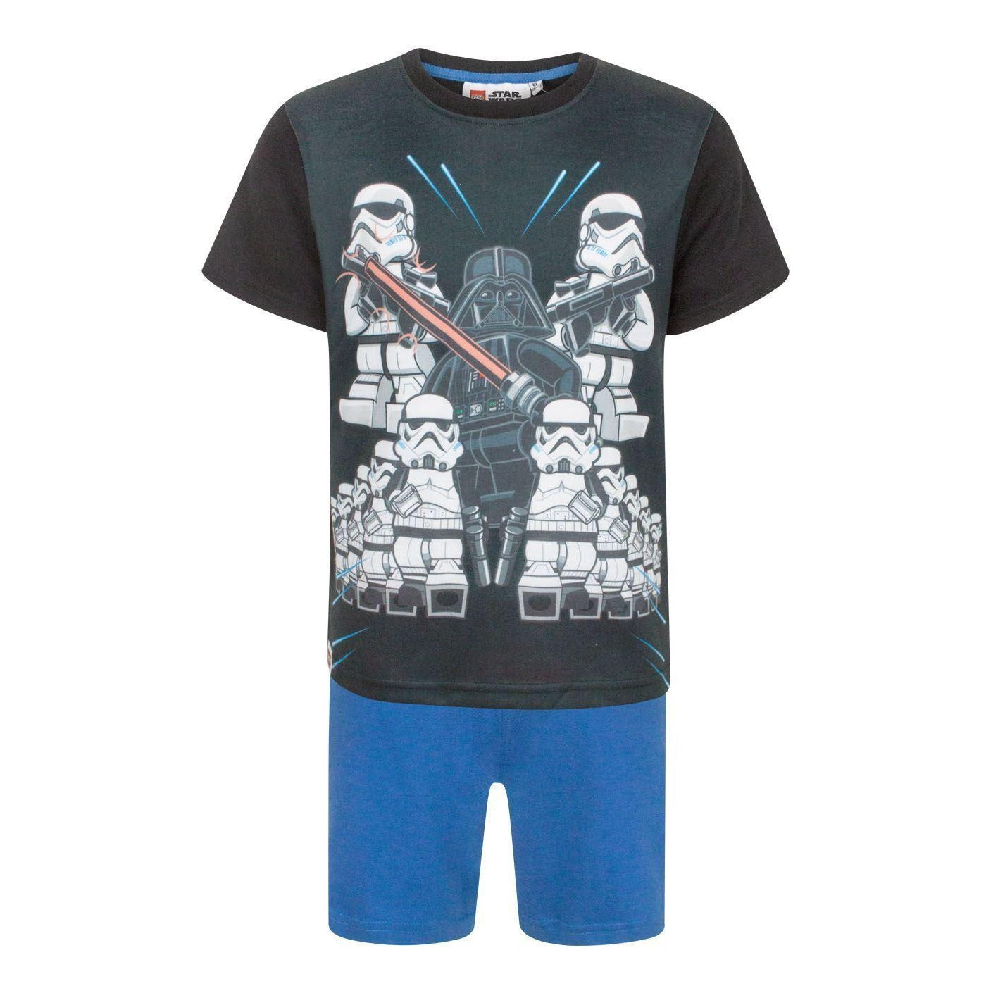 Black - Front - Lego Star Wars Boys Empire Short Pyjama Set