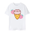 White - Front - Pusheen Womens-Ladies Ice Cream T-Shirt