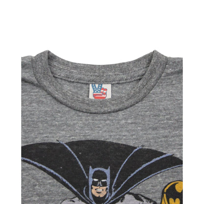 Grey - Side - Junk Food Childrens-Kids Bat Signal Batman T-Shirt