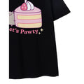 Black - Back - Pusheen Womens-Ladies Let´s Pawty T-Shirt
