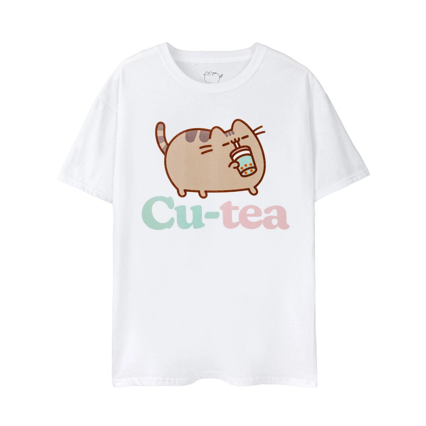 White - Front - Pusheen Womens-Ladies Cutea T-Shirt