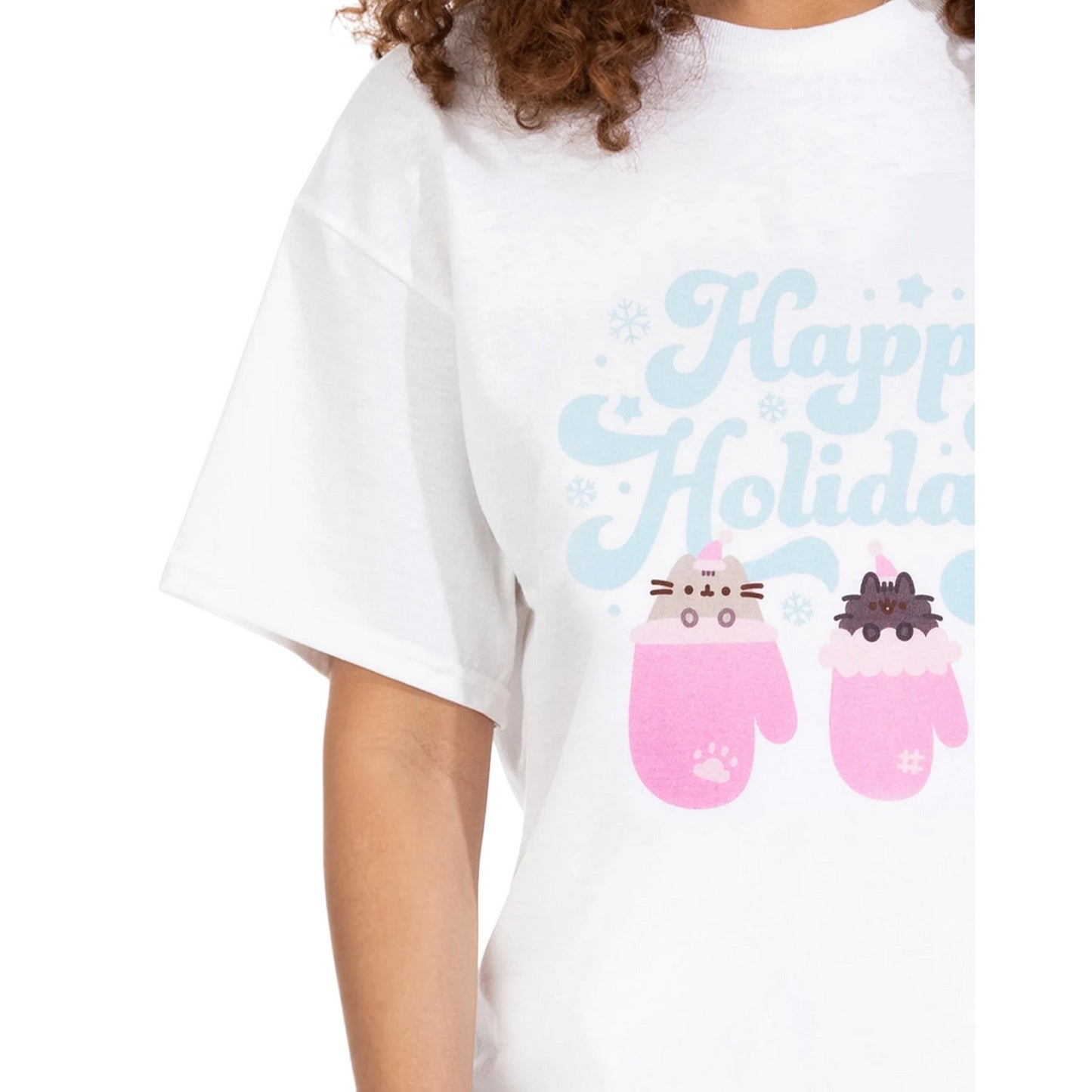 White - Back - Pusheen Womens-Ladies Christmas T-Shirt