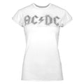 Charcoal - Front - Amplified Womens-Ladies AC-DC Diamante T-Shirt