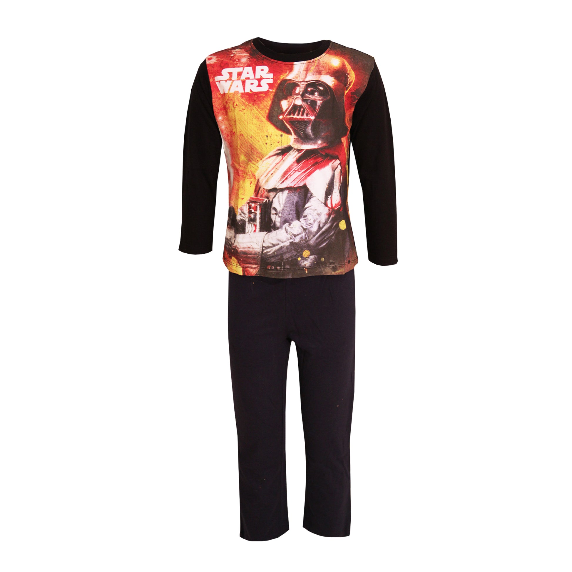Black-Navy - Back - Star Wars Boys Darth Vader Pyjama Set