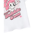 White - Back - Sonic The Hedgehog Womens-Ladies Amy´s Bubblegum Short-Sleeved T-Shirt