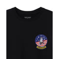Black - Side - Top Gun Mens Tomcat American Flag Classic T-Shirt