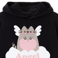 Black - Lifestyle - Pusheen Womens-Ladies Angel Wings Hoodie