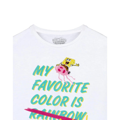 White - Back - SpongeBob SquarePants Girls Jelly Fish T-Shirt