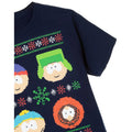 Navy - Side - South Park Mens Fair Isle Christmas T-Shirt