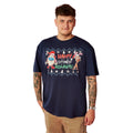 Navy - Back - Ren & Stimpy Mens Happy Stinky Holidays T-Shirt