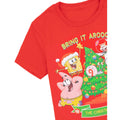 Red - Back - SpongeBob SquarePants Childrens-Kids Christmas Tree T-Shirt