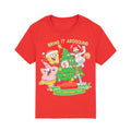 Red - Front - SpongeBob SquarePants Childrens-Kids Christmas Tree T-Shirt
