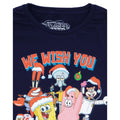 Navy - Side - SpongeBob SquarePants Childrens-Kids Krabby Christmas T-Shirt