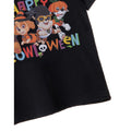 Black - Side - Paw Patrol Childrens-Kids Happy Howloween T-Shirt