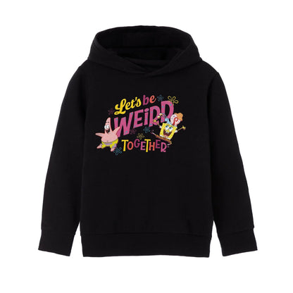 Black - Front - SpongeBob SquarePants Girls Let´s Be Weird Together Hoodie