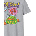 Grey - Back - SpongeBob SquarePants Mens Meow Gary Marl T-Shirt