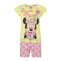 Yellow - Front - Disney Girls Minnie Mouse Flowers Short Pyjama Set
