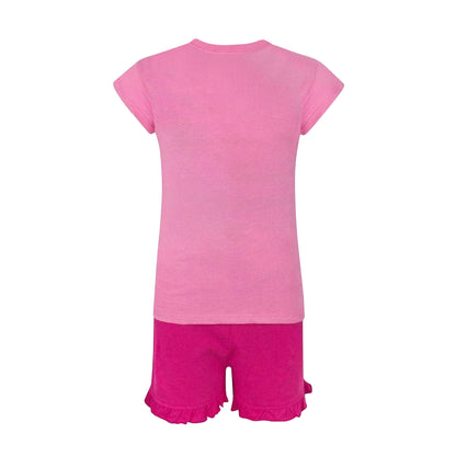 Bubblegum Pink-Hot Pink - Back - Disney Girls Forever Minnie Mouse Short Pyjama Set