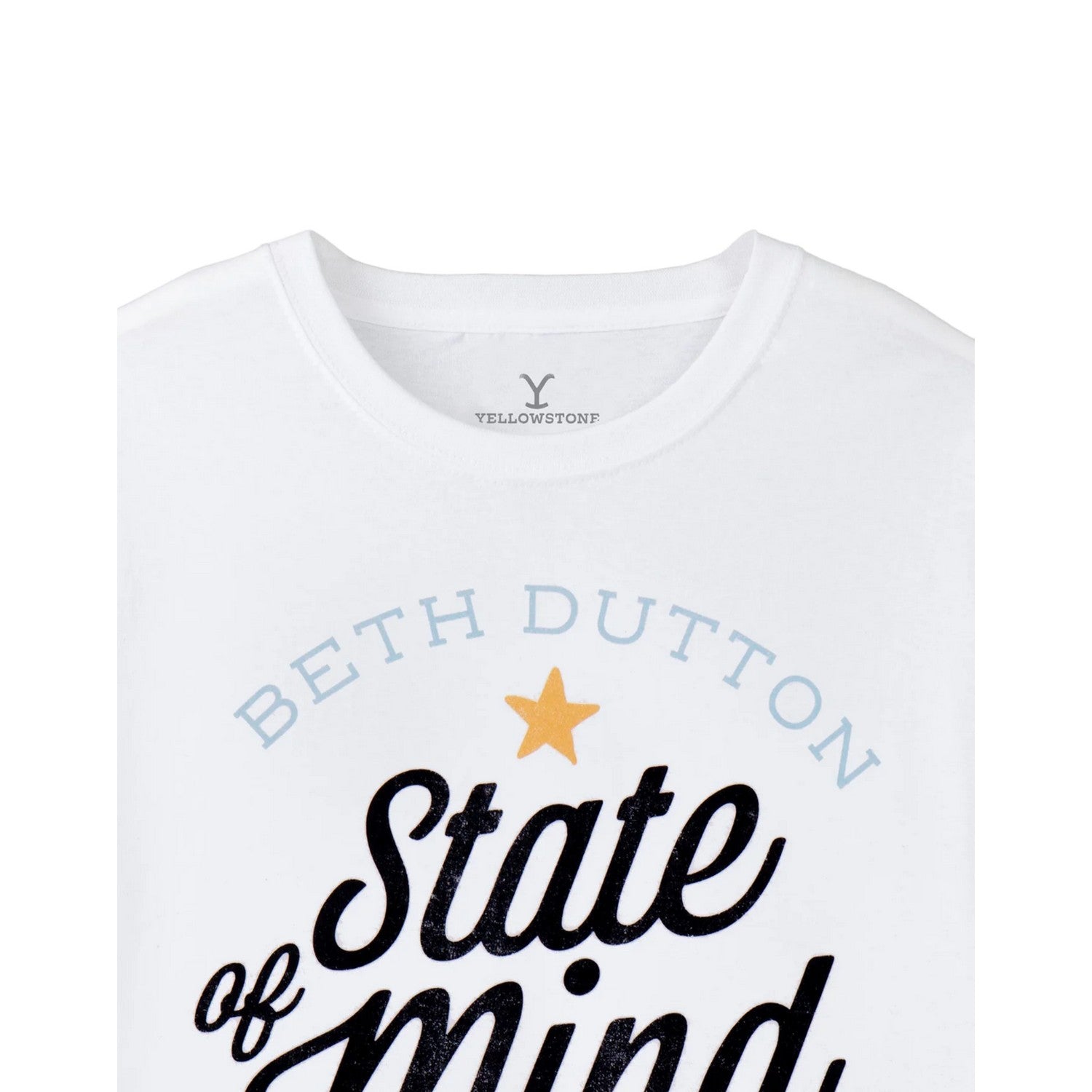 White - Back - Yellowstone Womens-Ladies Beth Dutton State Of Mind T-Shirt