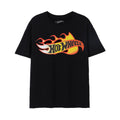 Black - Front - Hot Wheels Mens Flames Logo T-Shirt