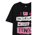 Black - Back - Mean Girls Womens-Ladies Pink Wednesdays T-Shirt