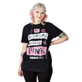 Black - Side - Mean Girls Womens-Ladies Pink Wednesdays T-Shirt